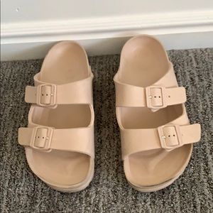 pink sandals !